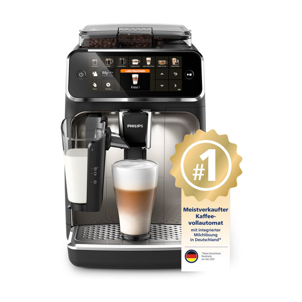 PHILIPS EP5447/90 Serie 5400 LatteGo 11 Kaffeespezialitäten Kaffeevollautomat Schwarz/Chrom