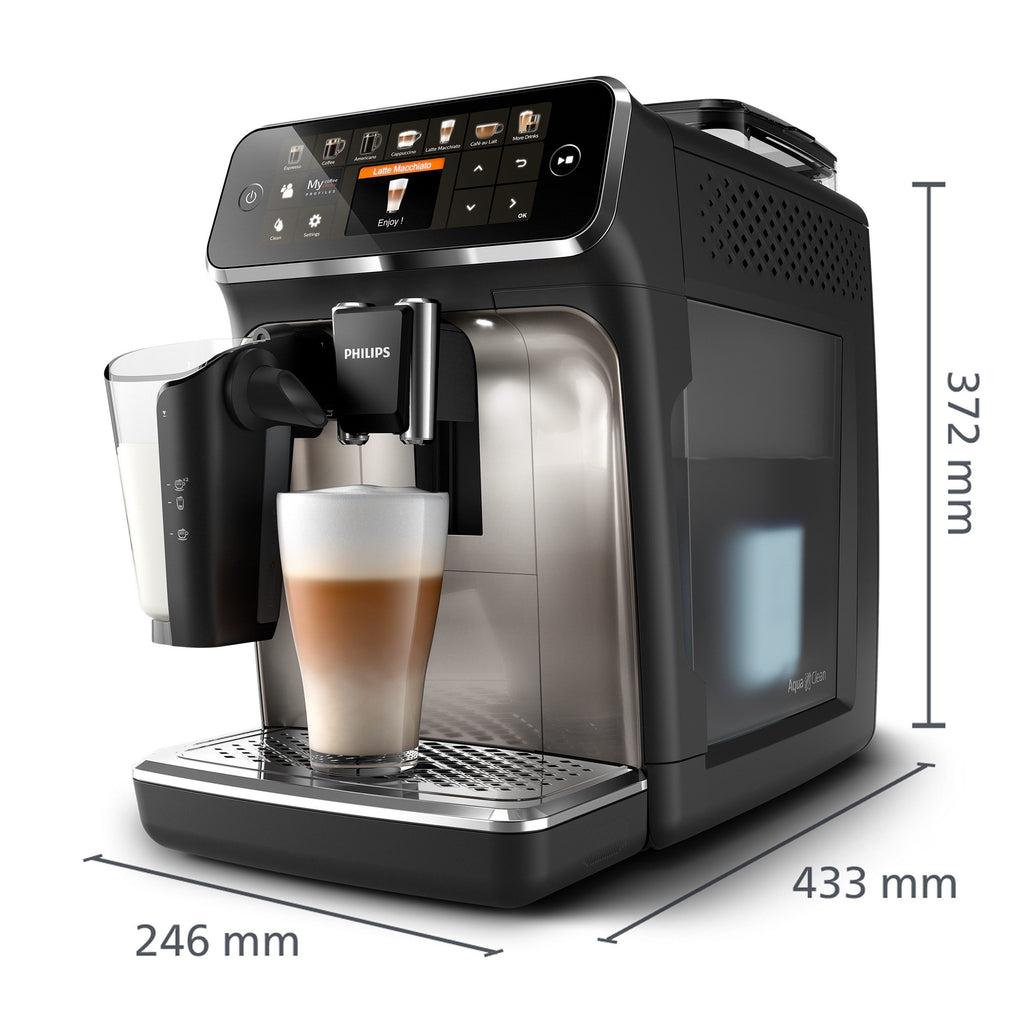 PHILIPS EP5447/90 Serie 5400 LatteGo 11 Kaffeespezialitäten Kaffeevollautomat Schwarz/Chrom